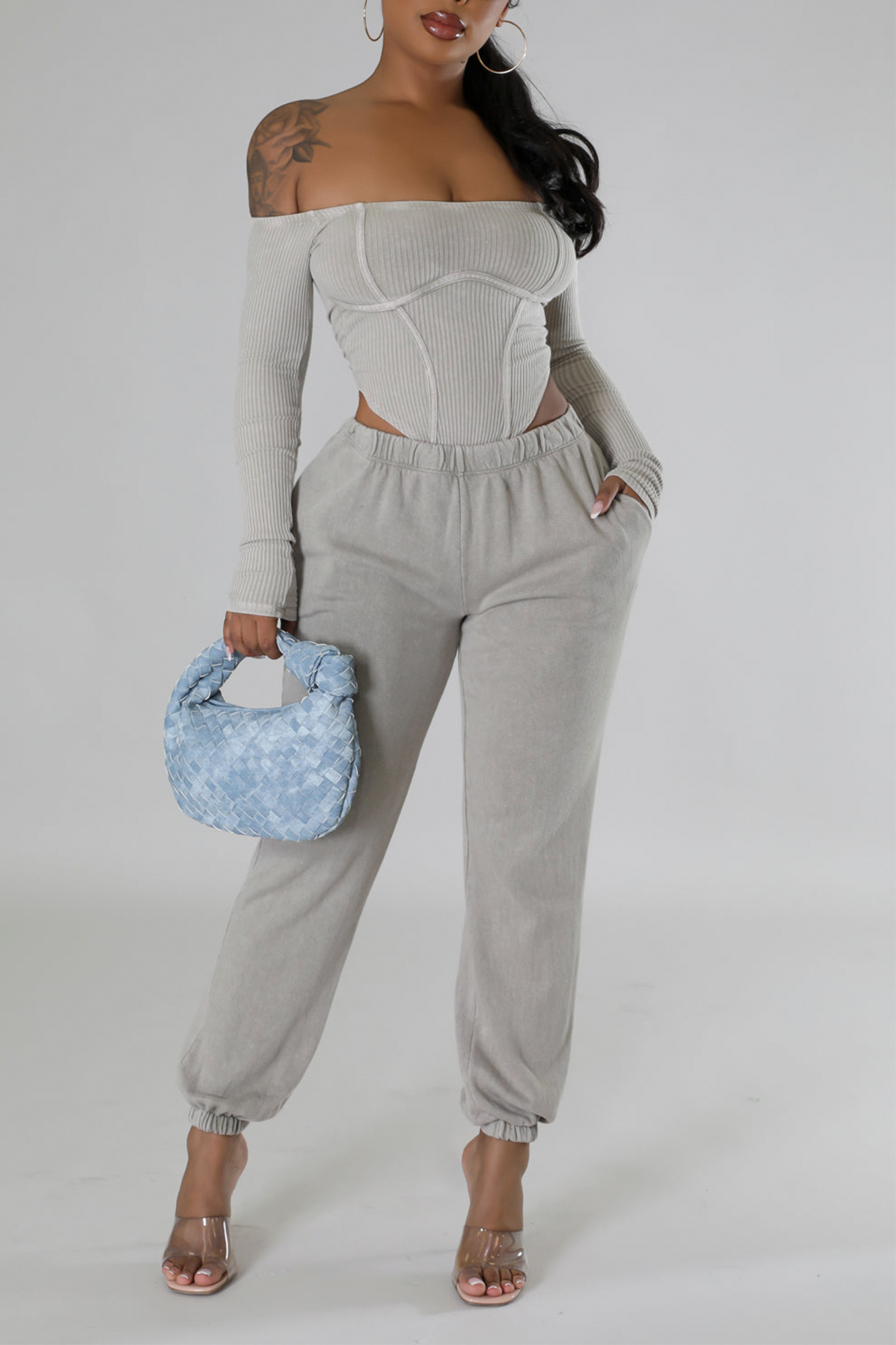 Olympia Bodysuit & Sweatpants Loungewear Set